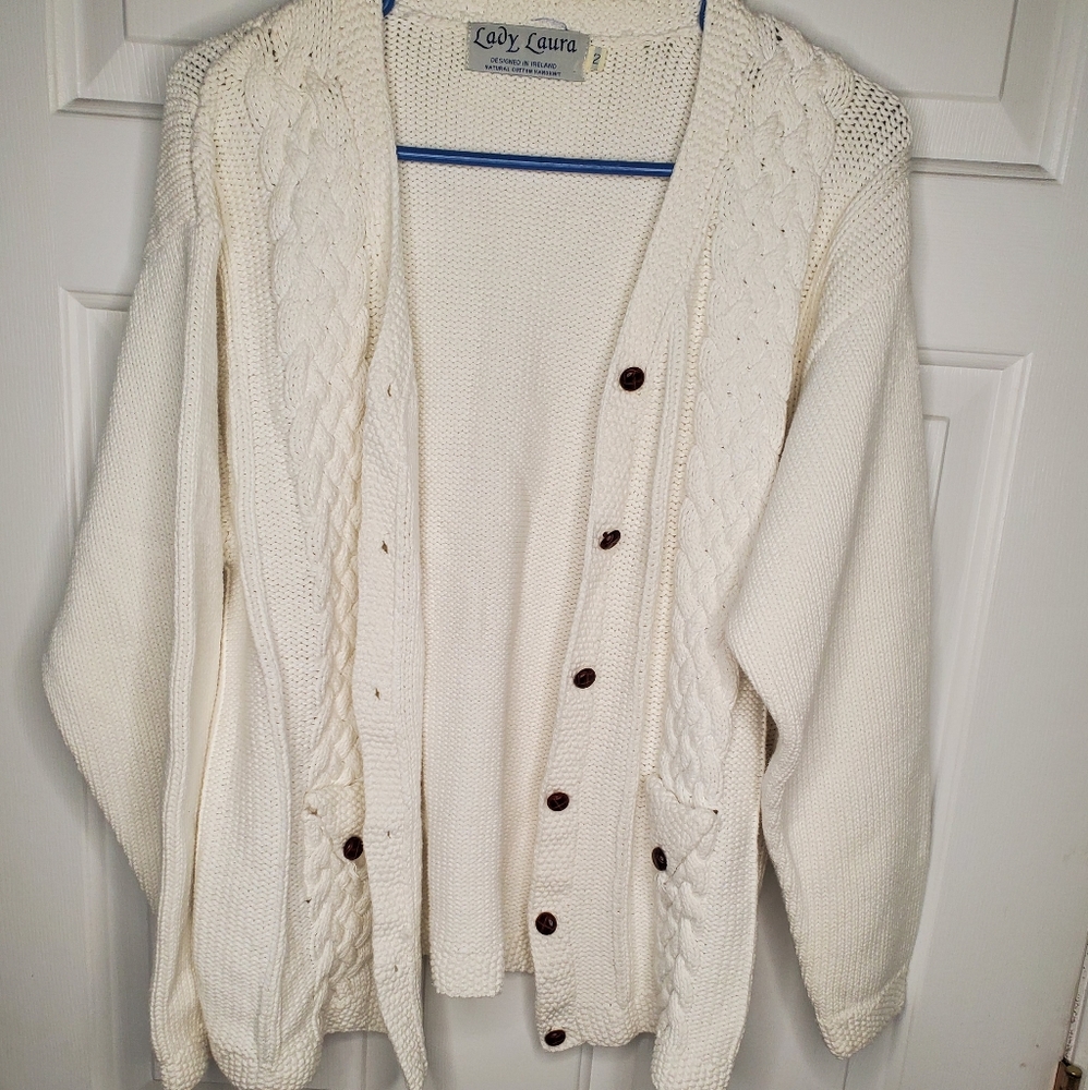Lady Laura Knit Cotton Cardigan Size 2